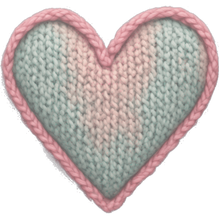 Pastel knit heart emoji