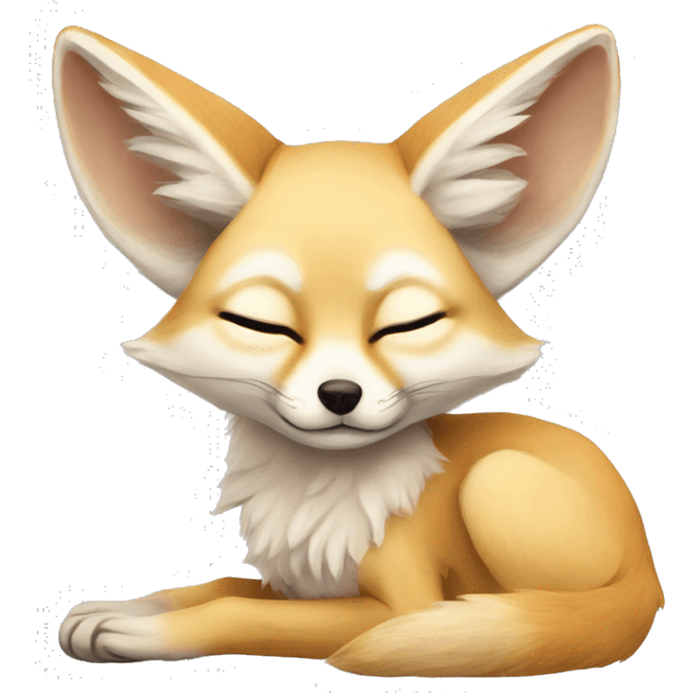 Sleepy fennec fox emoji