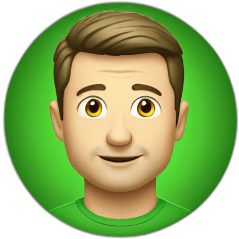 volodymyr zelenskyy in green tshirt emoji