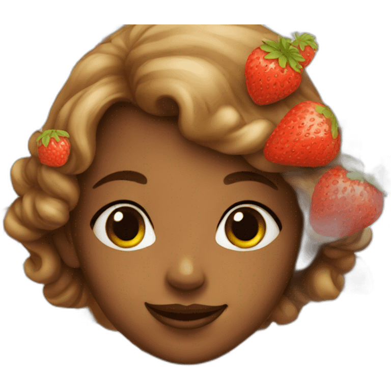 strawberry girl emoji