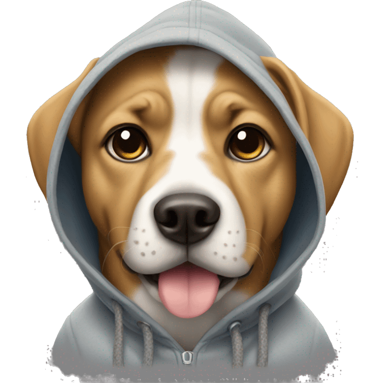 Dog with a hoodie emoji