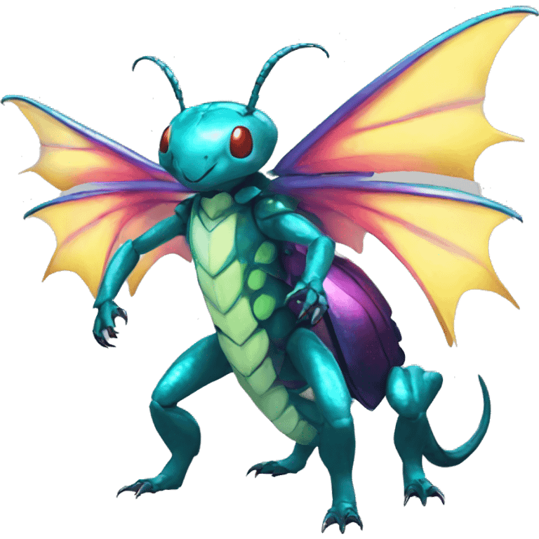 Shiny Colorful Beetle-Dragon-Pokémon Full Body emoji