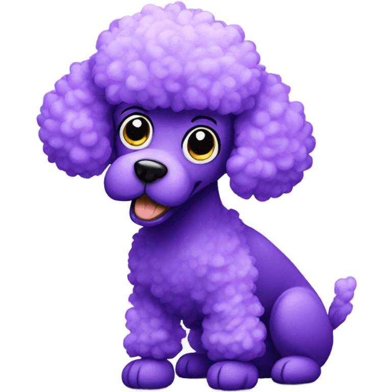 purple poodle farting emoji