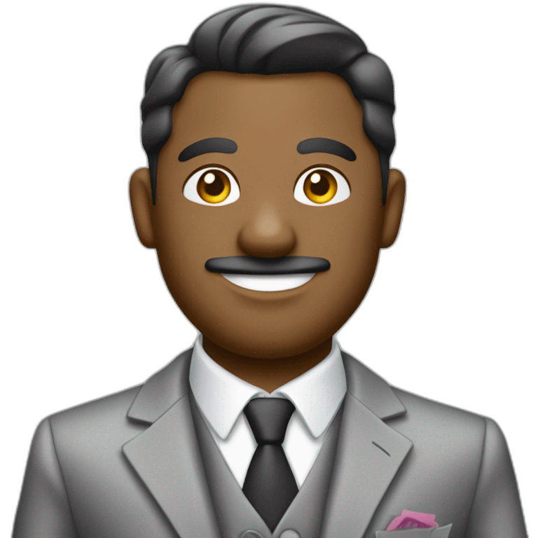 Posh-man-with-gray-suit-and-monopoly-money emoji