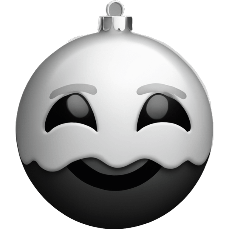 Christmas tree toy in the form of a ball black emoji