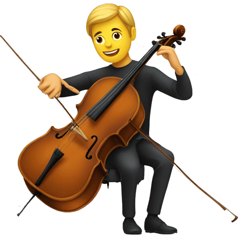 Person playing the cello emoji