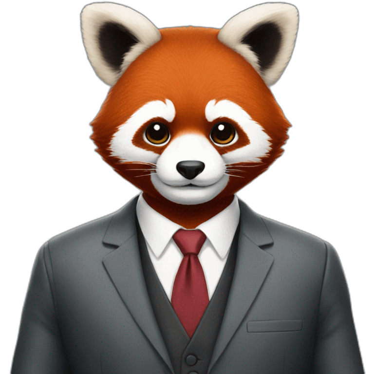 redpanda wearing a suit emoji