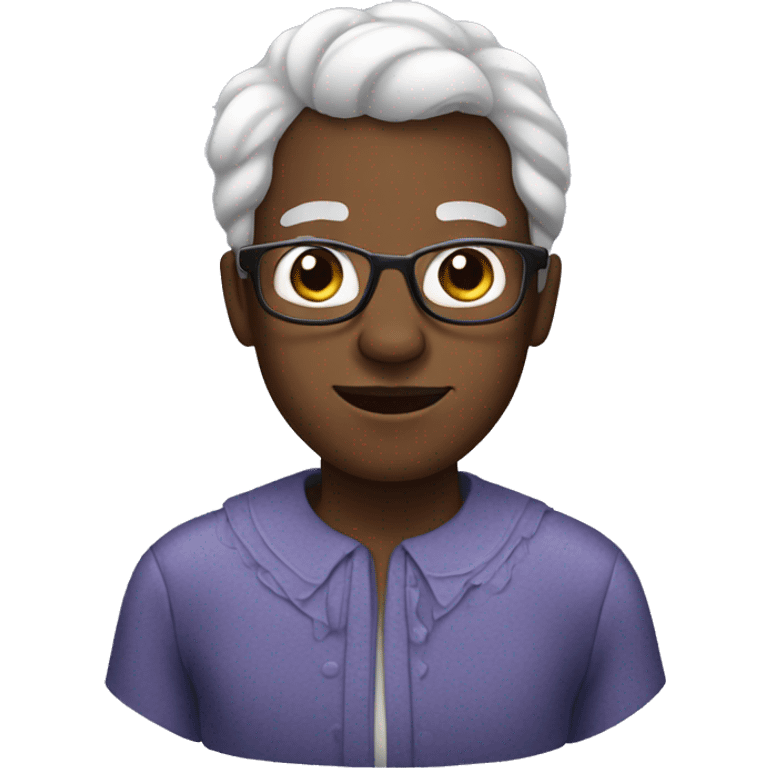 black man in a grandma costume emoji