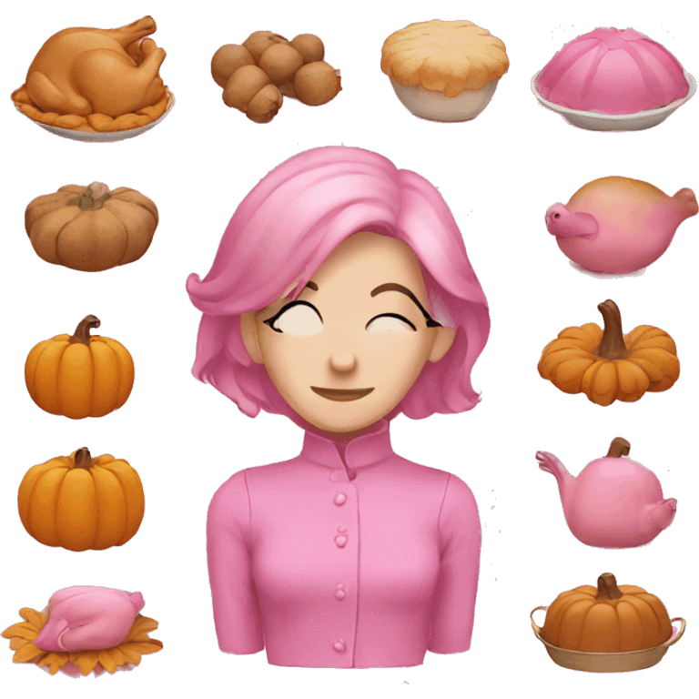 Pink Thanksgiving emoji