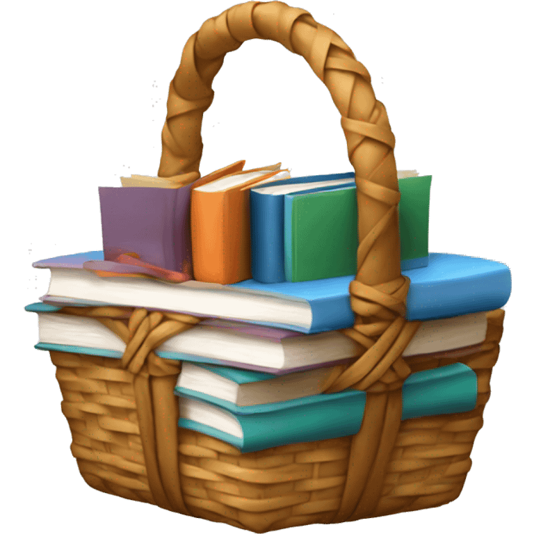 basket with books inside  emoji