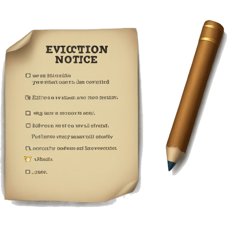 eviction notice with correct spelling  emoji