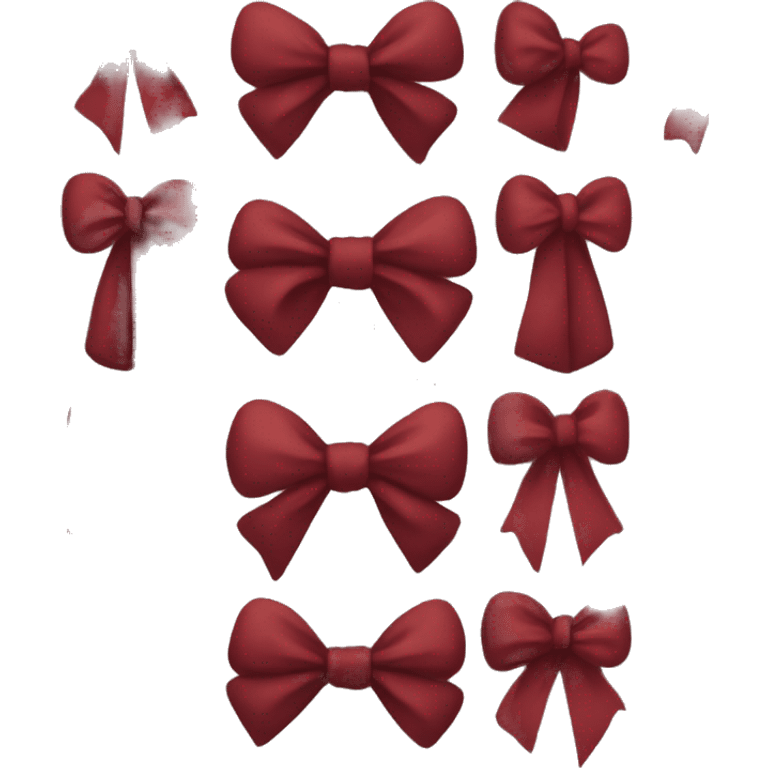 dark red bow emoji