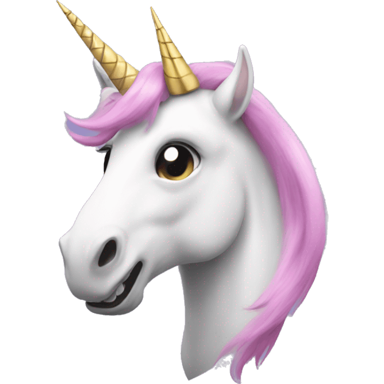 Unicorn with a troll face emoji