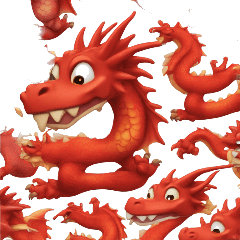 happy red dragon emoji