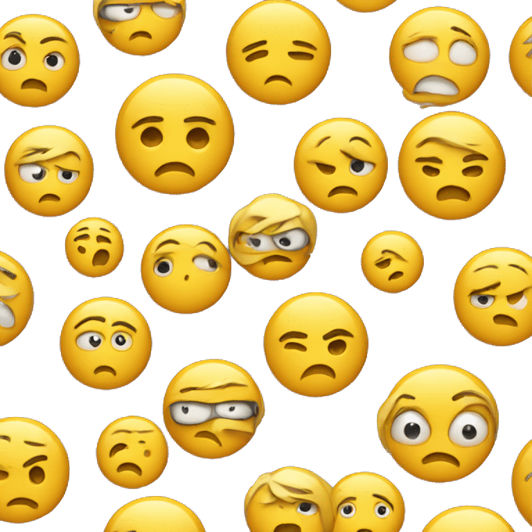 Normal yellow emoji being annoyed emoji