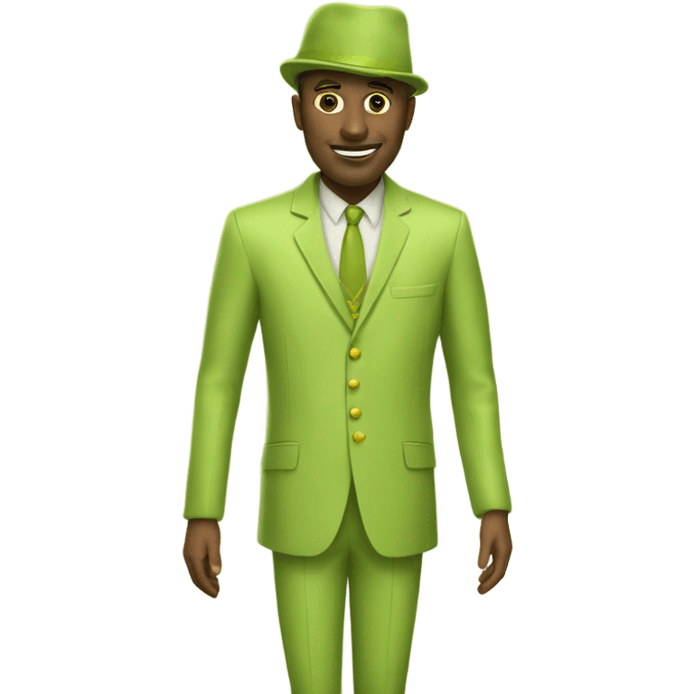 Man in a pistachio costume emoji