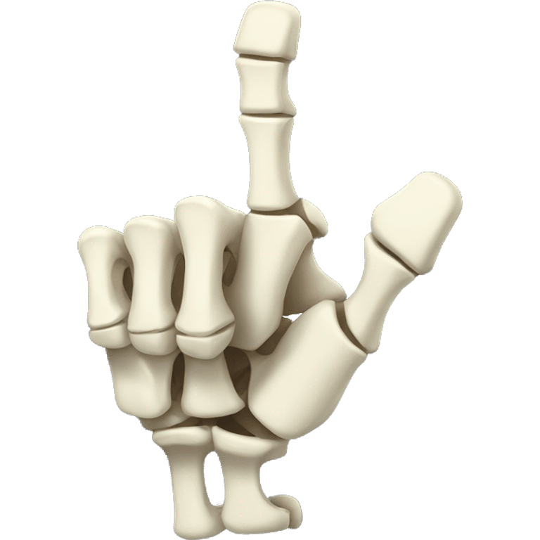 Thumb up skeleton hand emoji