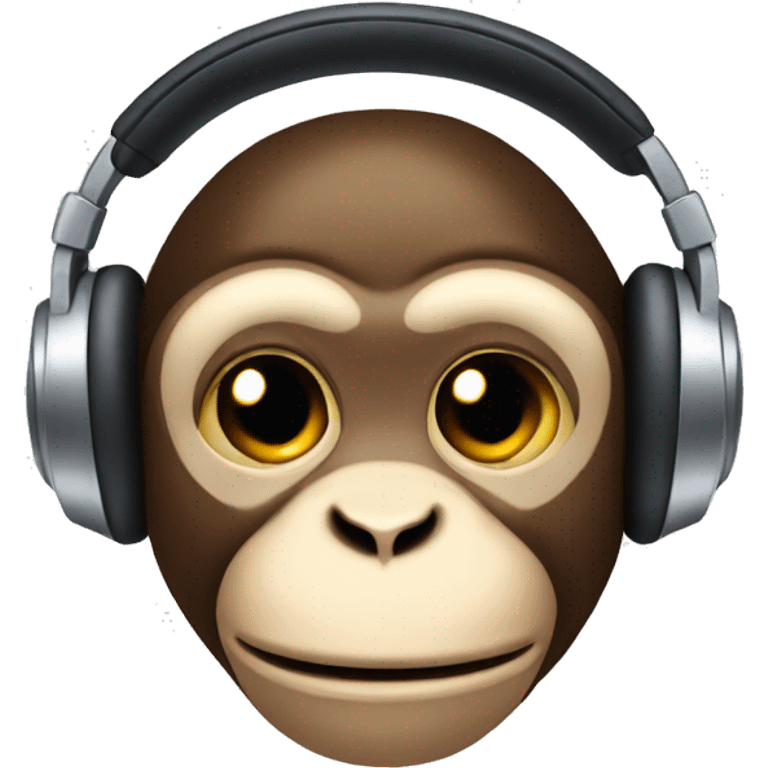 Monkey wearing headphones  emoji