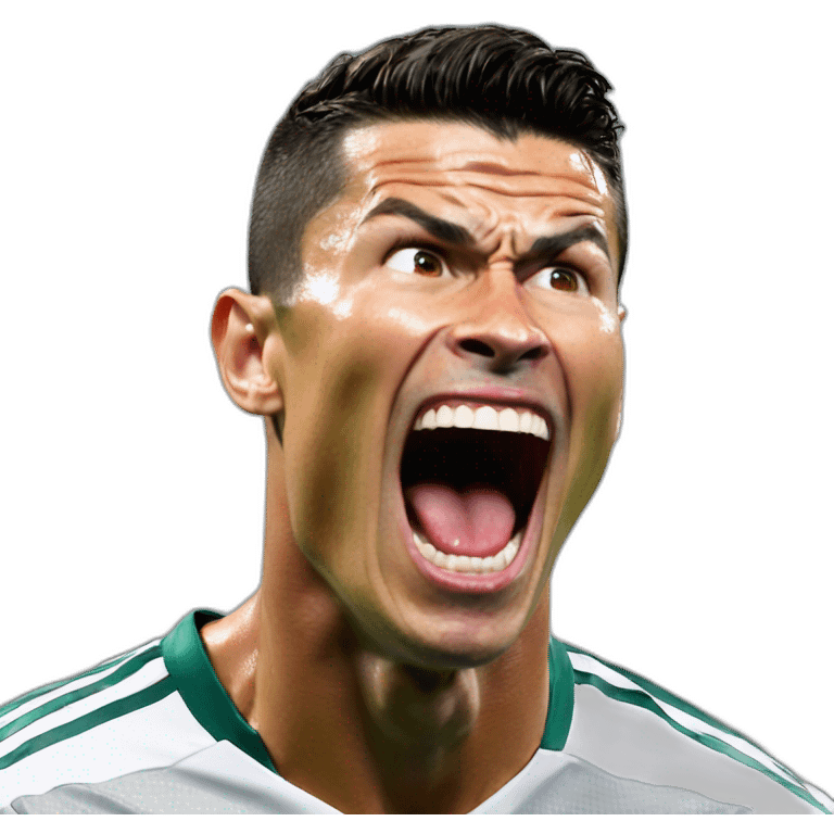 cristiano ronaldo screaming. emoji