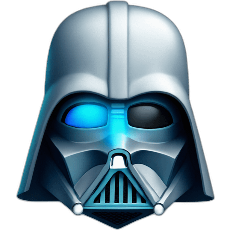 blue glow darth vador mask emoji