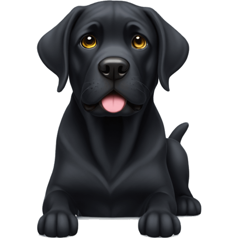 Black mastiff lab emoji