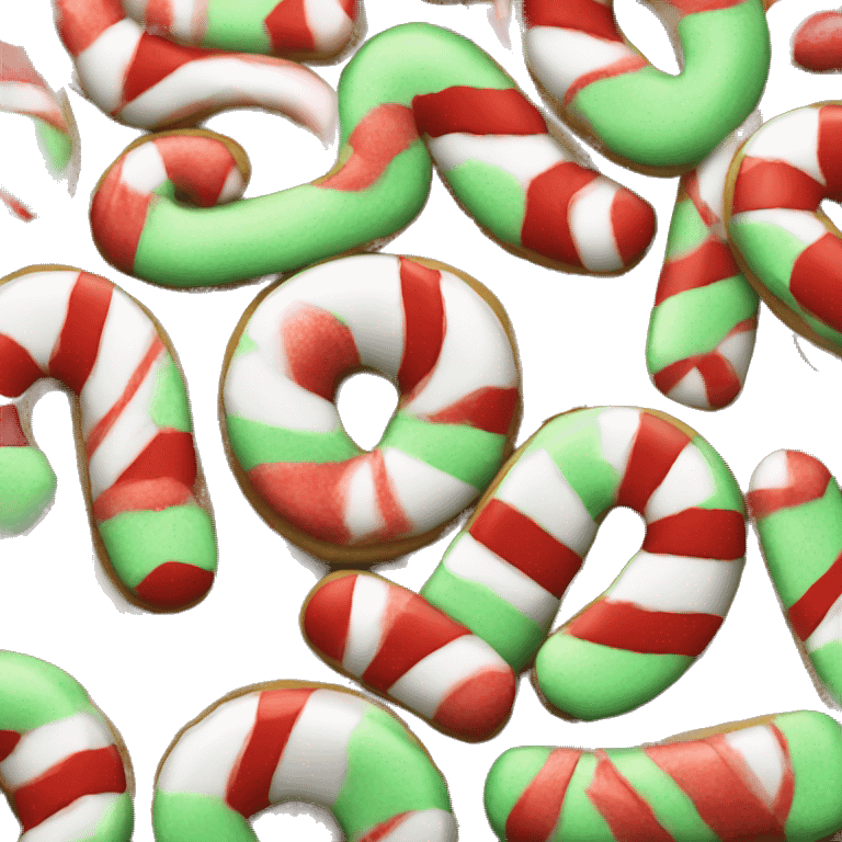 peppermint candy cane cookies emoji