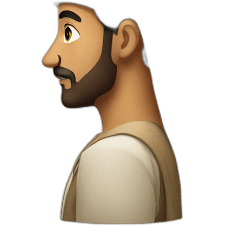 arab from the side emoji