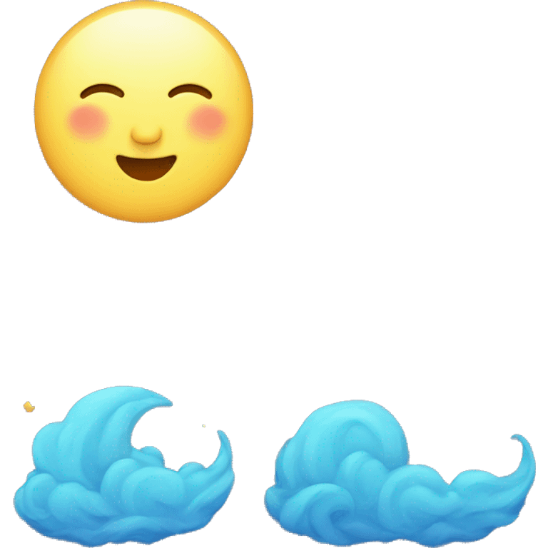 Moon ocean star sky emoji