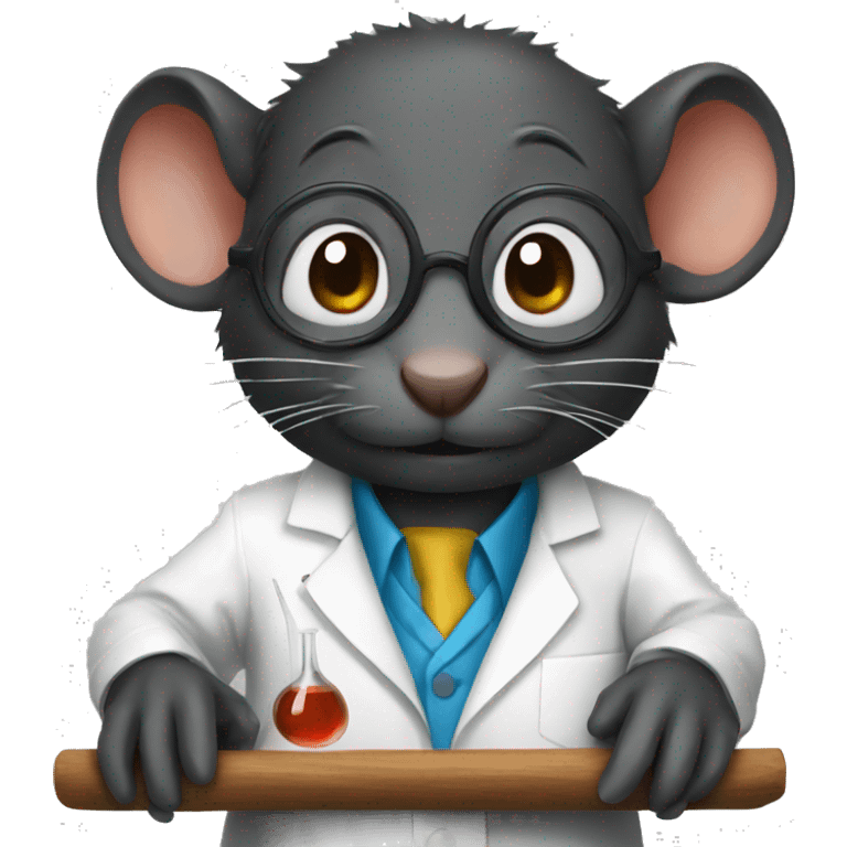 Black rat scientist emoji