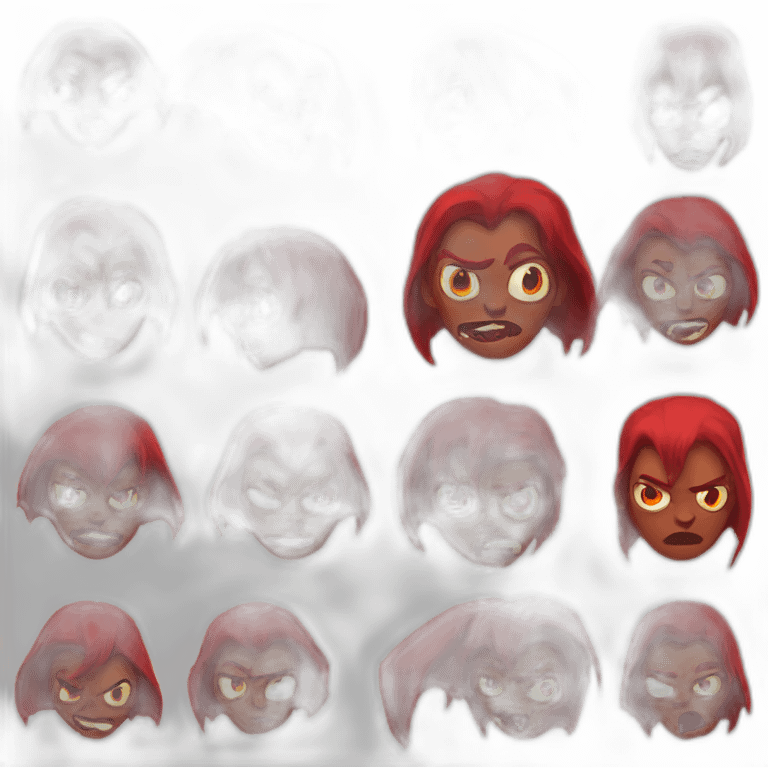 red skin looking vampire emoji