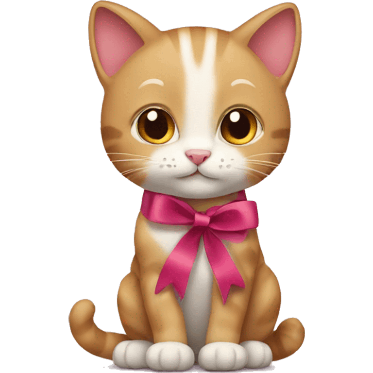 Cat with ribbon emoji