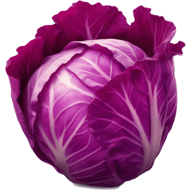 red-colored cabbage emoji