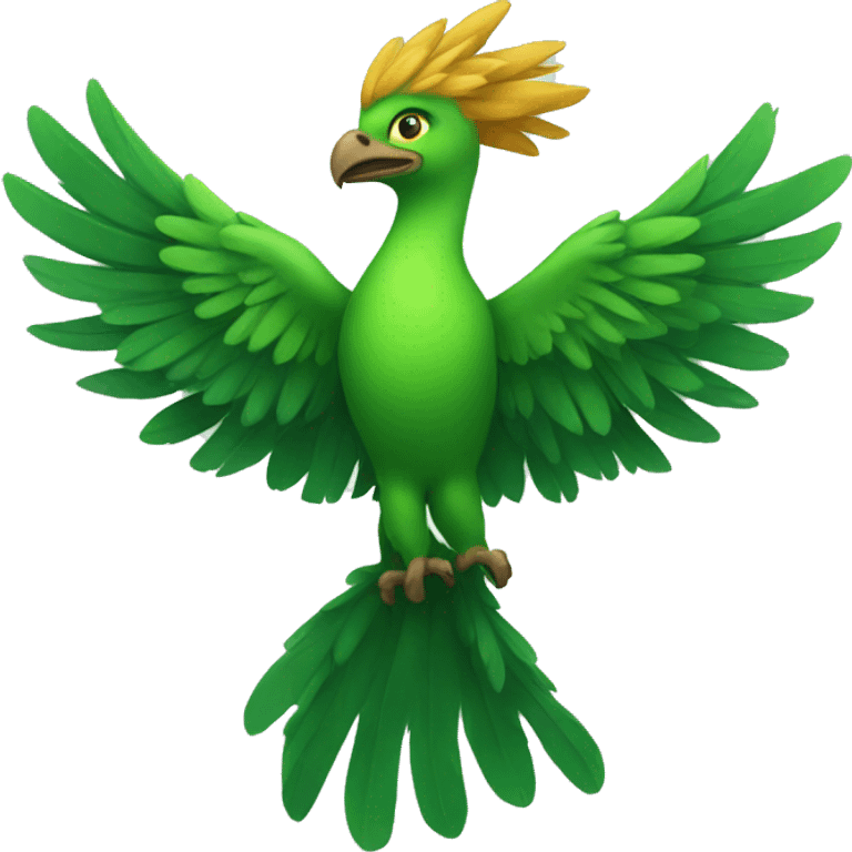 Green phoenix emoji