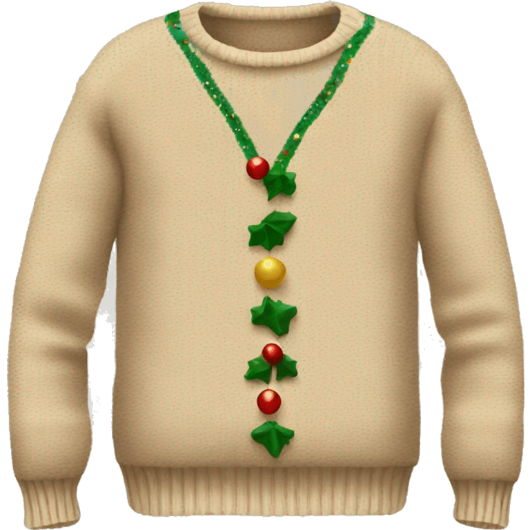 beige christmas sweater emoji