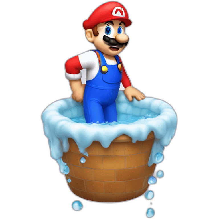 Mario prend son bain emoji