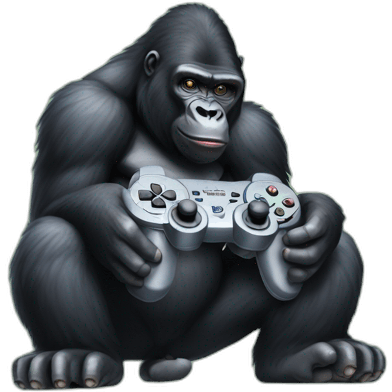 Gorilla with game controller emoji