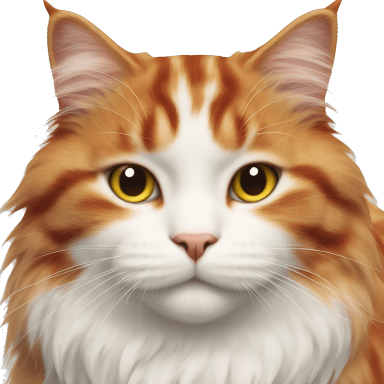 red and white fluffy cat emoji