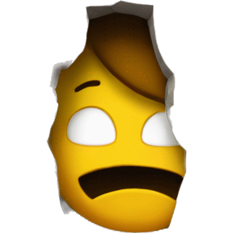 Person hiding behind a wall emoji