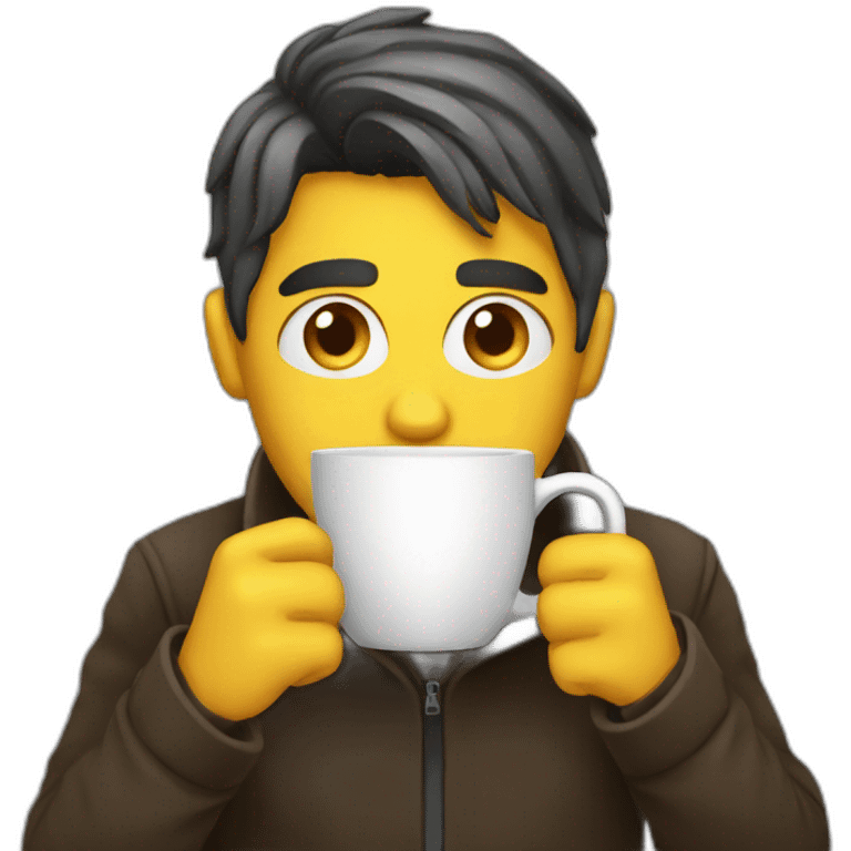 Hacker drinking coffee emoji