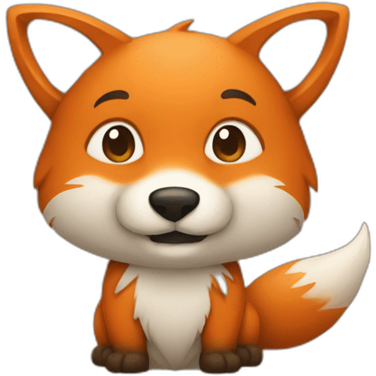 un renard avec un pouce en lair emoji