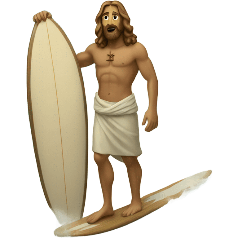 Jesus on a surfboard emoji