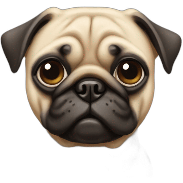 small pug with big head and small body emoji