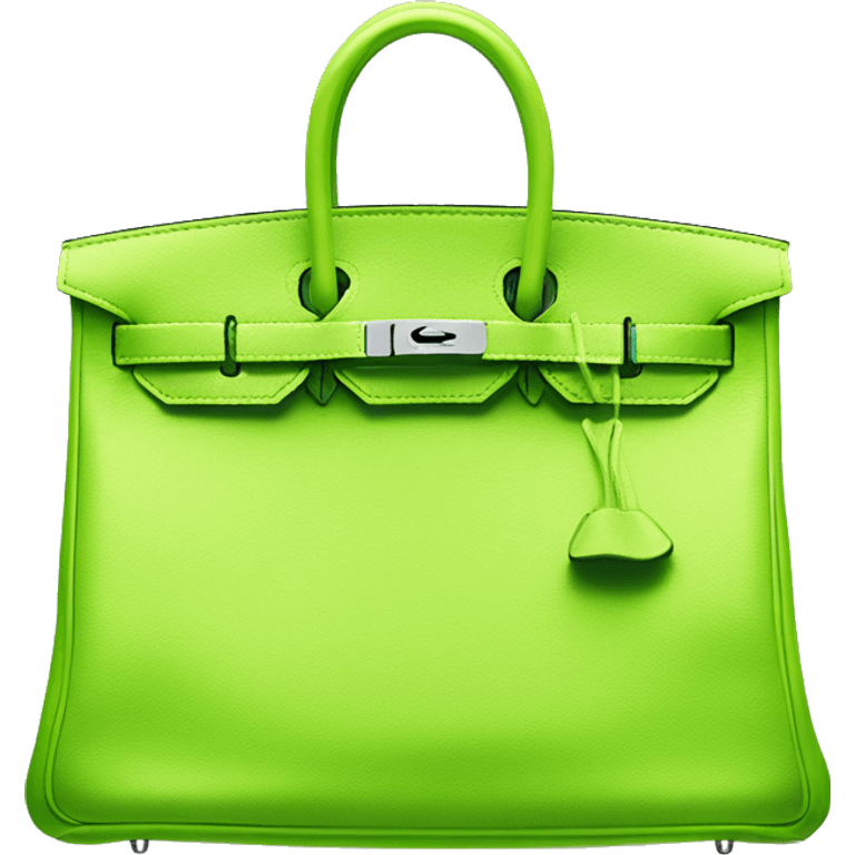 Lime green hermes birkin bag emoji