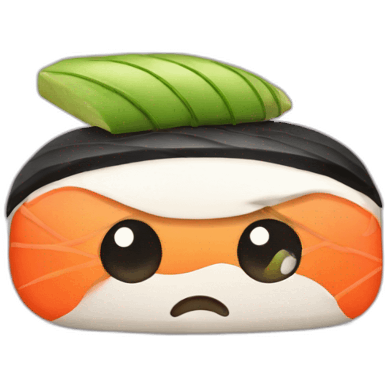 dejected sushi emoji