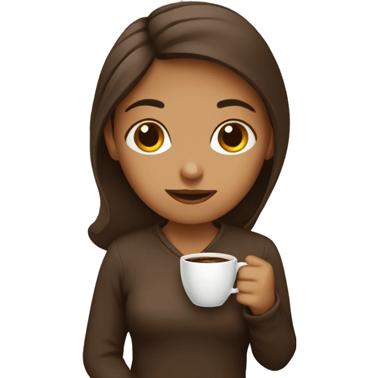 Coffee lover girl emoji