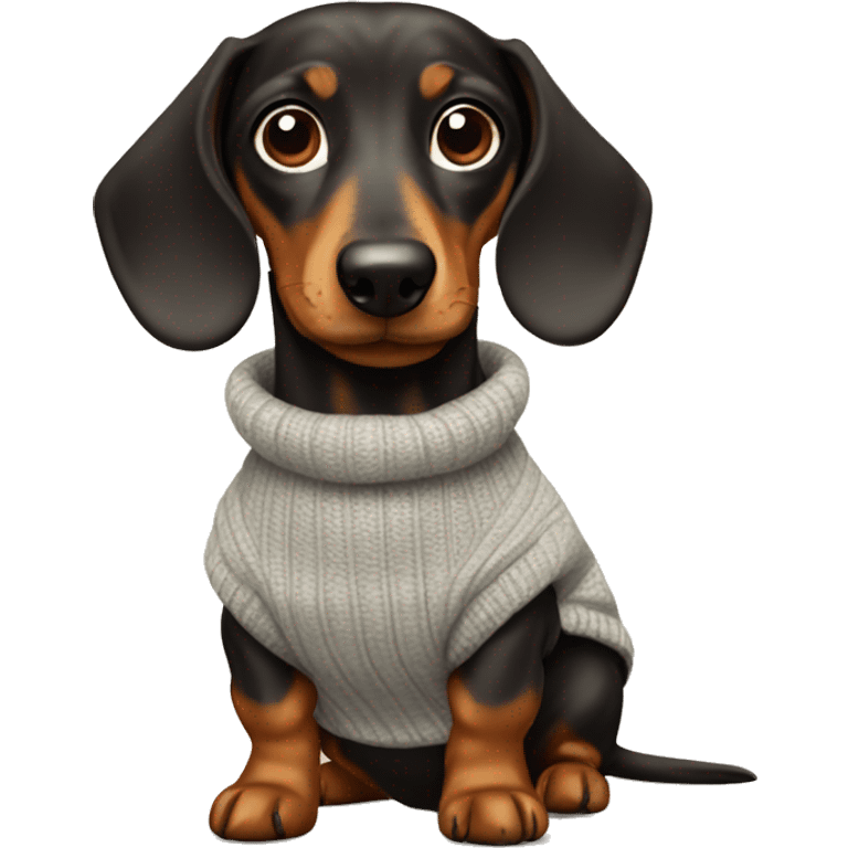 Dachshund with pullover  emoji