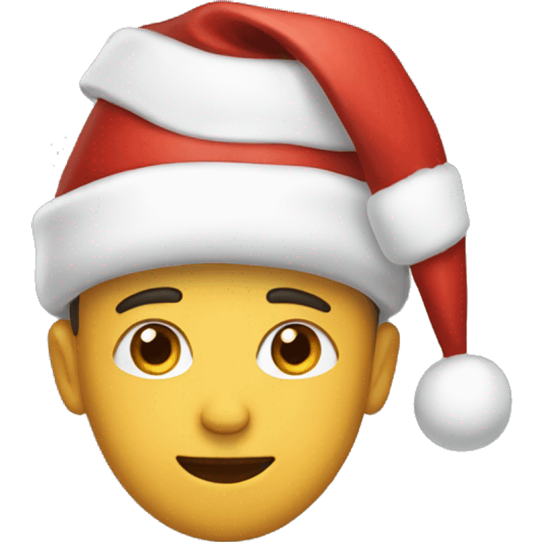 Me wearing a Christmas hat emoji