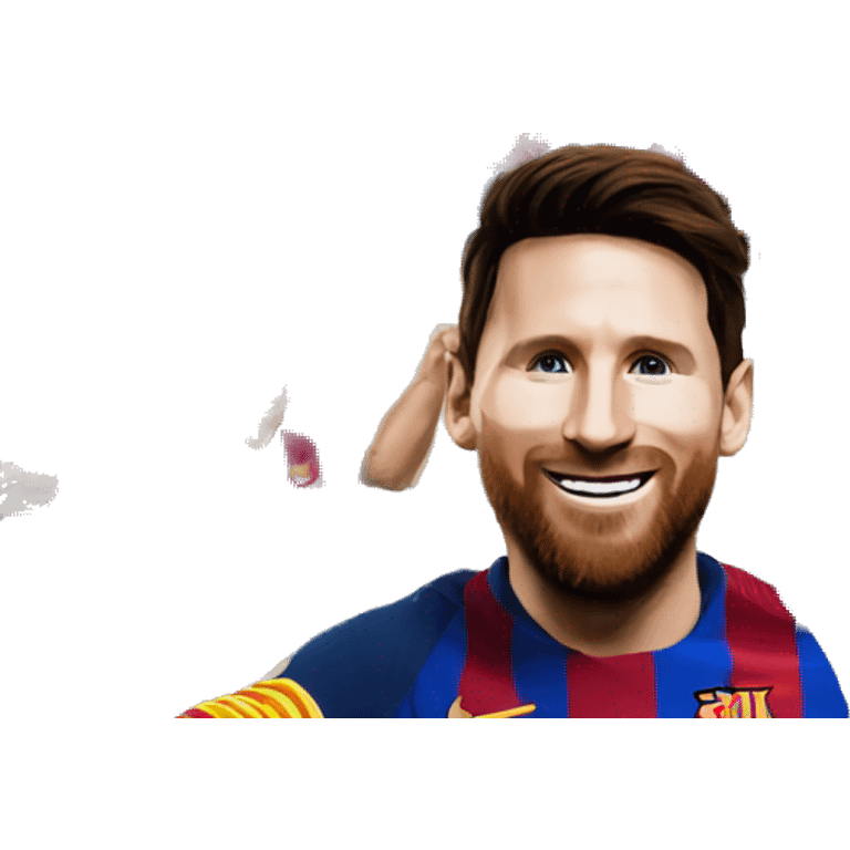 Messi doing Cristiano’s celebration  emoji