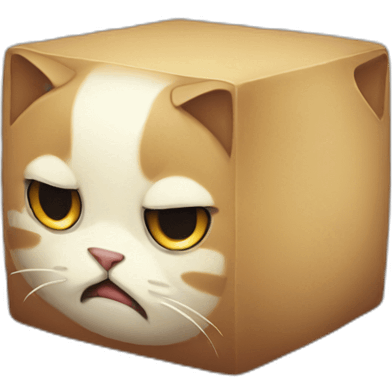 sad cat cube emoji