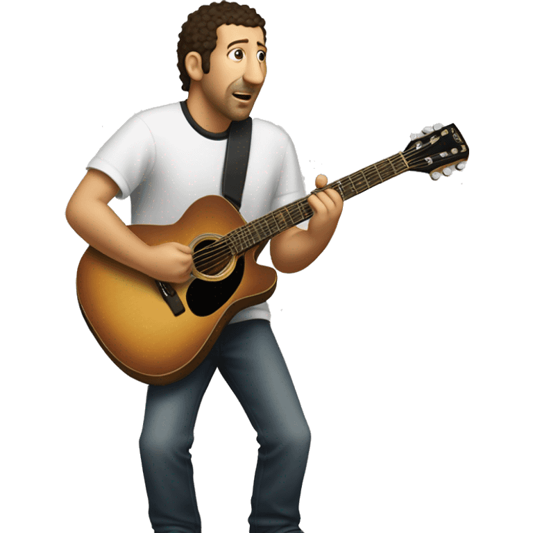 adam sandler playing guitar no beard emoji